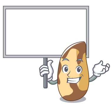 Yönetim Kurulu Brezilya cevizi karakter karikatür vektör çizim getirmek