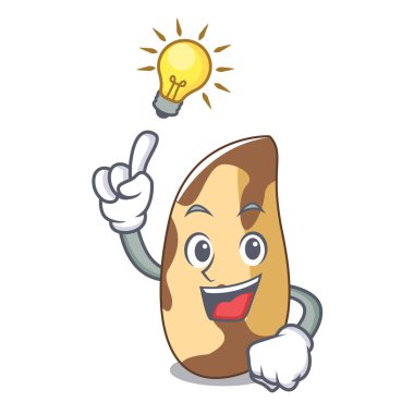 Bir fikir Brezilya cevizi maskot karikatür vektör çizim var