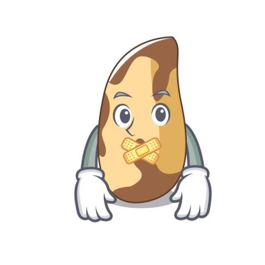 Sessiz Brezilya cevizi maskot karikatür vektör çizim