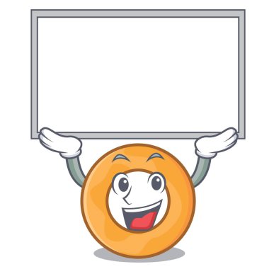 Tahtayı soğan halka karakter karikatür vektör çizim