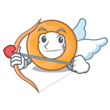 Aşk tanrısı soğan halkası karakter karikatür vektör çizim