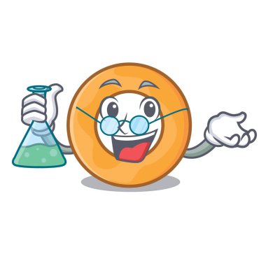 Profesör soğan halkası karakter karikatür vektör çizim