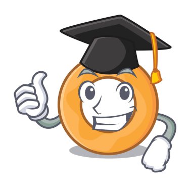 Mezuniyet soğan halkası karakter karikatür vektör çizim