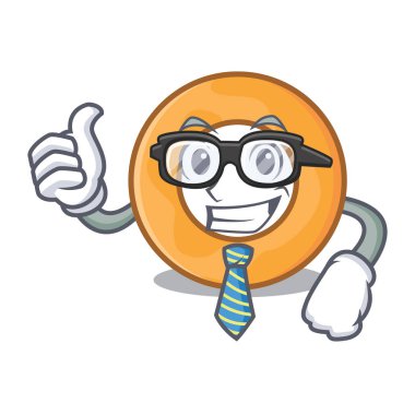 İşadamı soğan halkası karakter karikatür vektör çizim