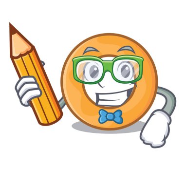 Öğrenci soğan halkası karakter karikatür vektör çizim