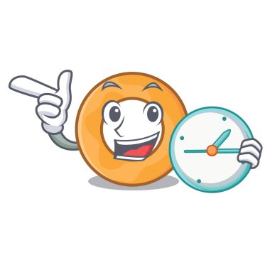 Saat soğan halkası karakter karikatür vektör çizim ile