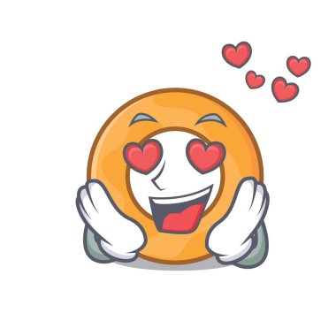 Aşık soğan halka maskot karikatür vektör çizim