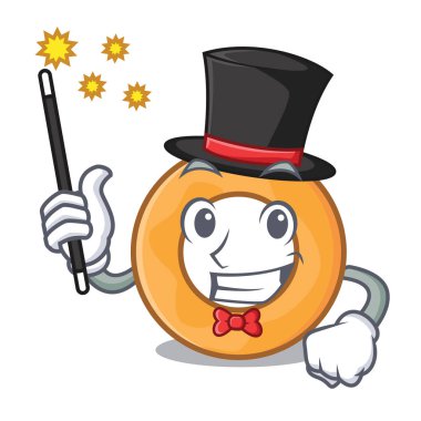 Sihirbaz soğan halkası maskot karikatür vektör çizim