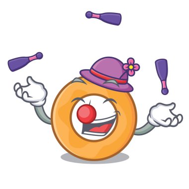 Soğan halkası maskot karikatür vektör çizim hokkabazlık