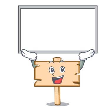 Tahta ahşap tahta karakter karikatür vektör çizim kadar