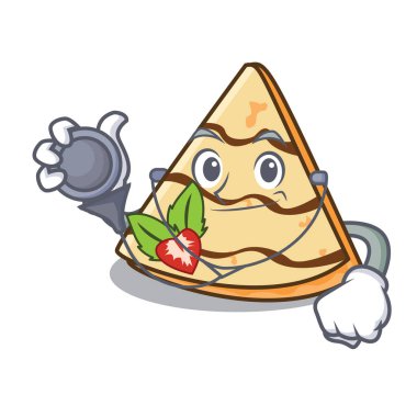 Doktor krep karakter karikatür tarzı vektör çizim