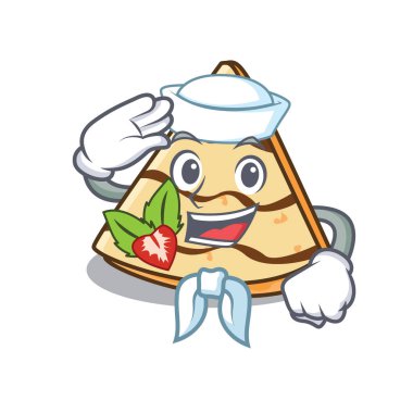 Denizci krep karakter karikatür tarzı vektör çizim