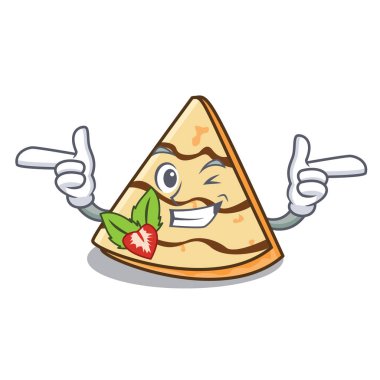 Wink krep karakter karikatür tarzı vektör çizim