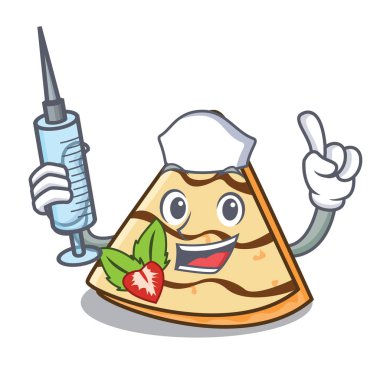 Hemşire krep karakter karikatür tarzı vektör çizim