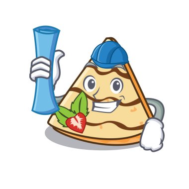 Mimar krep karakter karikatür tarzı vektör çizim