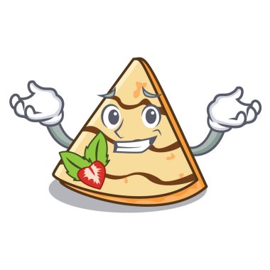 Sırıtan krep karakter karikatür tarzı vektör çizim