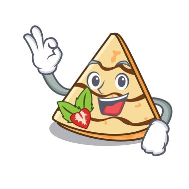 Krep karakter karikatür tarzı vektör çizim Tamam