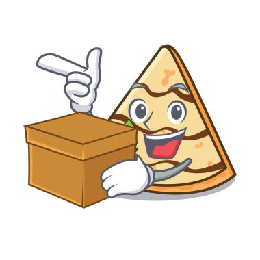 Kutusu krep karakter karikatür tarzı vektör çizim ile