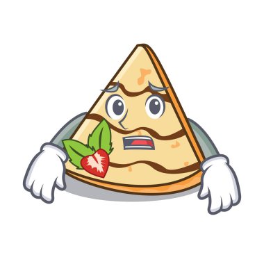 Yazık ki krep maskot karikatür tarzı vektör çizim