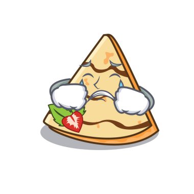 Krep maskot karikatür tarzı vektör çizim ağlıyor