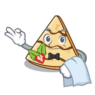 Garson krep maskot karikatür tarzı vektör çizim