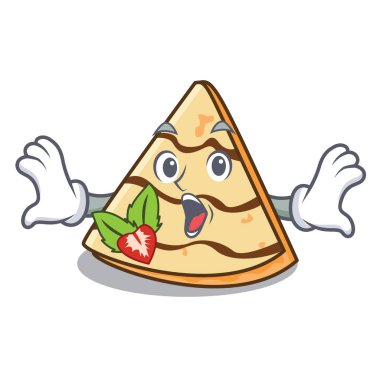 Sürpriz krep maskot karikatür tarzı vektör çizim