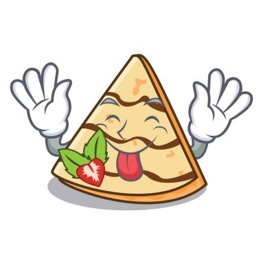 Krep maskot karikatür tarzı vektör çizim dil