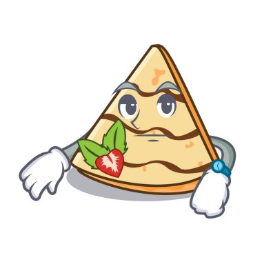 Krep maskot karikatür tarzı vektör çizim bekliyor