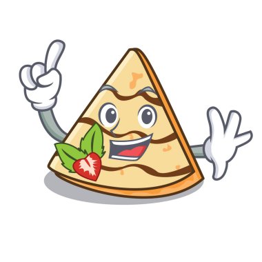 Parmak krep maskot karikatür tarzı vektör çizim