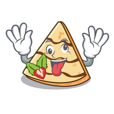 Deli krep maskot karikatür tarzı vektör çizim