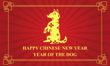 Mutlu çene yeni yıl kartı vektör çizim