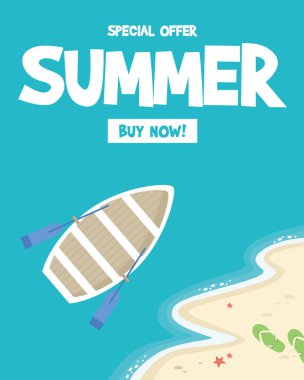 Yaz tatil Satılık sabah parti vektör çizim