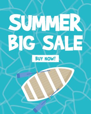 Yaz tatil Satılık sabah parti vektör çizim