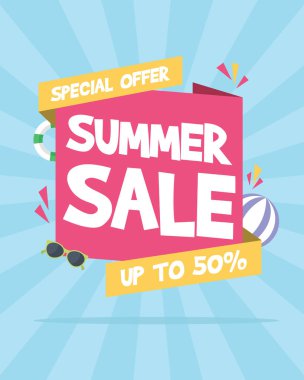 Yaz satış konsepti parti gece vektör çizim