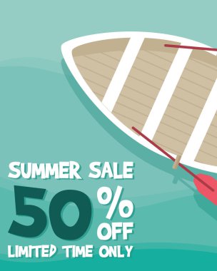 Yaz satış banner şablon arka plan vektör çizim