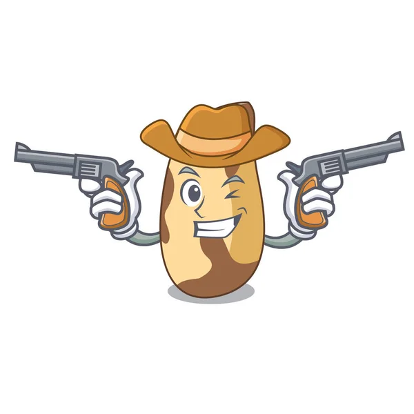 Cowboy Brasil Porca Personagem Cartoon Vetor Ilustração —  Vetores de Stock