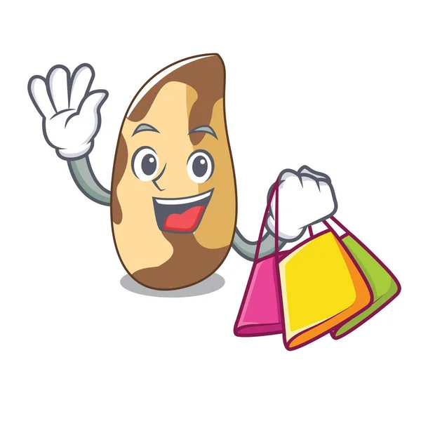 Compras Brasil Personagem Porca Cartoon Vetor Ilustração —  Vetores de Stock