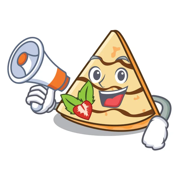 Megafon krep karakter karikatür tarzı vektör çizim ile