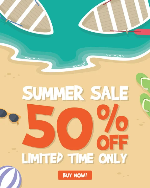 Summer Sale Banners Isolated Background Vecrtor Illustration — Stock Vector