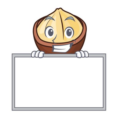 Yönetim Kurulu macadamia karakter karikatür tarzı vektör çizim ile sırıtarak