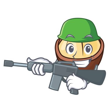 Ordu macadamia karakter karikatür tarzı vektör çizim