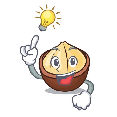 Bir fikir macadamia maskot karikatür tarzı vektör çizim var