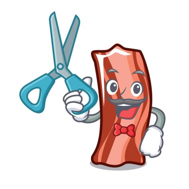 Kuaför karakter karikatür tarzı vektör çizim kaburga