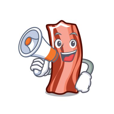 Megafon kaburga karakter karikatür tarzı vektör çizim ile