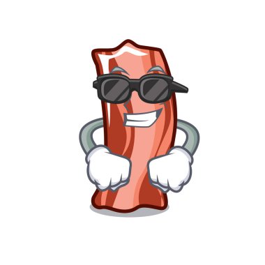 Süper cool kaburga karakter karikatür tarzı vektör çizim