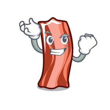 Başarılı kaburga karakter karikatür tarzı vektör çizim