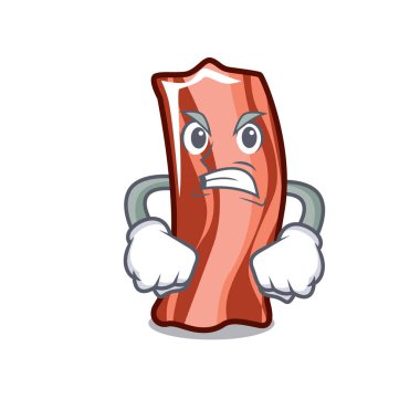 Kızgın kaburga maskot karikatür tarzı vektör çizim