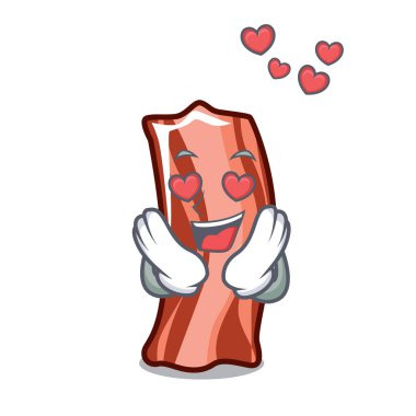 Aşk kaburga maskot karikatür tarzı vektör çizim içinde