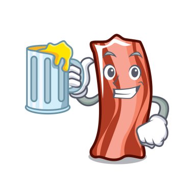 Suyu kaburga maskot karikatür tarzı vektör çizim ile