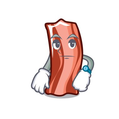 Bekleyen kaburga maskot karikatür tarzı vektör çizim